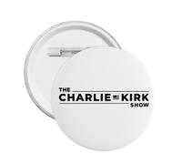 Botón con insignia redonda de The Charlie Kirk Show, alfileres, broches, decoración para sombreros, bolsos y ropa.