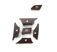 Botón Control Volante Botón Del Interruptor De Control Menú Volante Coche Para Benz W204 X204 W212 W156 W246 C E A Para GLK Clase 2185400162(Left Brown)