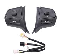 Botón Control Volante Coche Para Kia Para Rio 2011-2014 Volante Interruptor De Llave Botón De Control De Audio Operación Multimedia Accesorios(Dark Grey)