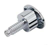 Botón cromado para tanque de inodoro, mecanismo de empuje de doble descarga de plástico ABS, repuesto con resorte de acero inoxidable para ahorro de agua de agujero de 38-49 mm
