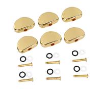 Botón de Afinación de Guitarra, Llave de Afinación de Guitarra de Moda, Estable de Metal, Duradero, 6 Piezas para Reemplazo (GOLD)