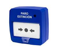 Botón de alarma de incendio reiniciable con LED (azul)