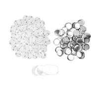Botón de Alfiler Redondo Metal 100 Sets, Piezas Insignia DIY para Ropa Mochilas Bordado, 37MM con Material Plástico Incluido for Manualidades Artesanos Costura Personalización
