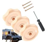 Botón de bloqueo de ventana RV, botón de ventilación de ventana RV | Botón de manivela de ventilación del remolque del eje de 1 pulgada,2-1/4 pulgadas de diámetro, reemplazo interior con tornillo, a