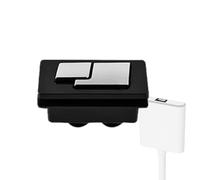 Botón de bobina - 1.85 pulgadas doble| Actuador de tanque de inodoro de acero inoxidable ABS: interruptor de presión de repuesto moderno para depósito de baño con diseño duradero, operación flexible