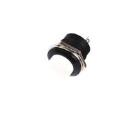 Botón de cambio Interruptor De Pulsador Momentáneo - 6 Piezas - 16 Mm - 6A/125V AC - 3A/250V AC - Interruptores Redondos R13-507(Blanco)
