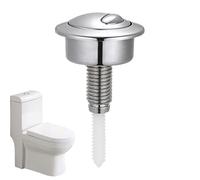 Botón de cisterna de inodoro de doble descarga - Botón de descarga universal de 8,7x5,8 cm | Compatible con Siamp Optima 49 Twyford | Recambio tapa cisterna en ABS resistente