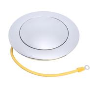 Botón de Claxon para Volante, Aluminio Pulido, Compatible con Volantes de 9 Pernos, Diámetro 113mm - Respuesta Rápida, Diseño Duradero, Fácil Instalación para Seguridad Vial