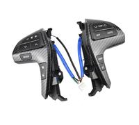 Botón de control de audio del volante para Toyota Camry 2006-2011 para Corolla para Hilux para Vigo para Highlander (plateado UV medio) (fibra de carbono alto)