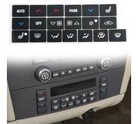Botón de control de clima A/C fabricado fiable para Lacrosse 2005-2009 superposición de vinilo con letras para restaurar etiquetas de interruptor desteñidas y mejorar