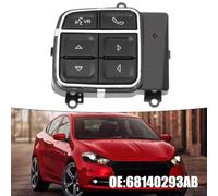 Botón de control del volante del coche, módulo de control de repuesto, interruptor de plástico ABS negro para Dodge para Viper 2013-2017 para Dart 2012-2016