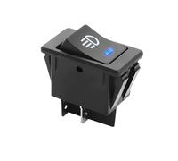 Botón de control LED de 2.ª marcha, 4 pines, 12 V, 35 A, con forma de barco, color negro, 1 unidad(Blue)