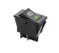 Botón de control LED de 2.ª marcha, 4 pines, 12 V, 35 A, con forma de barco, color negro, 1 unidad(Green)