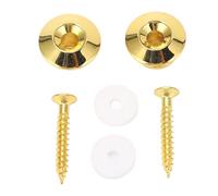 Botón de correa de guitarra de 2 pcs Bloqueo seguro Gold Metal Universal Guitar Strap End Pins