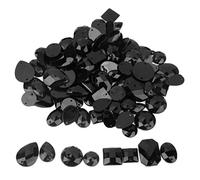 Botón De Costura Cristal Decoración Artesanía Bricolaje Estilos Mezclados 100pcs Negro