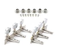 Botón de Cuerda de Guitarra, Placa de Acero A3 Botón Abierto de Cuerda de Guitarra Opper Gear 3 en Línea 2 Orificios para Guitarra