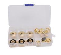 Botón de dedo para válvula de trompeta, pieza de repuesto de metal y concha de abulón; tapa inalámbrica para válvula de trompeta con incrustación elegante; kit compacto de botones