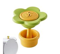 Botón de desagüe de inodoro Asistente - Sustituto botón de desagüe - Accesorio de repuesto portátil diseño floral para baño y casa