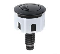 Botón de descarga de inodoro, acero inoxidable 304 para cocina, baño, ahorro de agua, ABS, negro, apertura de 38-49 mm, doble opción completa