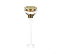 Botón de descarga de inodoro de 38 mm, material ABS, fácil de instalar, compatible con válvulas de cisterna estándar, diseño elegante para baño moderno en plata, negro, oro, oro rosa (oro brillante)
