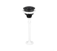 Botón de descarga de inodoro de 38 mm para válvulas de tanque estándar compatible con la mayoría de mecanismos de descarga de 38 mm, construcción de ABS, diseño elegante y moderno (negro tondo)