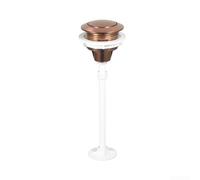 Botón de descarga de inodoro de 38 mm para válvulas de tanque estándar compatible con la mayoría de mecanismos de descarga de 38 mm, construcción ABS, diseño elegante y moderno (oro rosa)