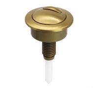 Botón de descarga de inodoro dorado cepillado doble para modelo Twyford Optima49, 48 mm de diámetro, ahorro de agua, fácil instalación, material ABS para baño