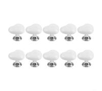 Botón de descarga de inodoro en forma de amor con colores personalizables para un aspecto divertido de baño (10 blancos)