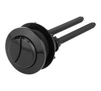 Botón de descarga de inodoro negro, 1 botón de descarga de inodoro doble de cabeza redonda para reparación de tanque de agua de inodoro (se adapta a agujeros de 37 a 46 mm)