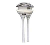 Botón de descarga de inodoro para cisterna, doble pulsador de recambio, | Fácil montaje, compatible con muchos modelos de inodoro, accesorios de baño para renovación y reparación, plata (48 mm)