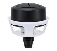 Botón de descarga de inodoro Válvula de drenaje con cable Prensa lateral superior de doble uso compatible con sistemas de cisterna para reparación de fontanería de baño (negro)