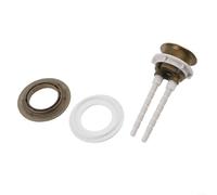 Botón de descarga doble para cisterna de inodoro, 38 mm, 48 mm, 58 mm, plástico duradero con adaptador, ahorro de agua en dos cantidades (dorado)
