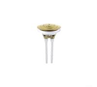 Botón de descarga doble para tanque de inodoro para cubiertas de 38 mm, 48 mm y 58 mm que proporciona opción de ahorro de agua e instalación simplificada para uso en el baño (dorado)