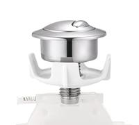 Botón de descarga doble - Reemplazo de prensa de tanque de inodoro universal ajustable, varilla roscada Botón de descarga de 38-70 mm | Botones cromados de la cisterna del retrete para la mejora de la