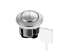 Botón de descarga para inodoro, botón de acero inoxidable cromado, descarga de inodoro con resorte, pieza de repuesto ajustable para reparación de inodoro o actualización