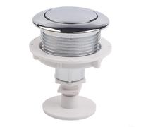Botón de descarga para inodoro fabricado con plástico ABS de 55 mm de tamaño para un rendimiento consistente con un solo botón o botón y opciones de soporte (plateado)