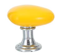 Botón de Descarga Superior del Inodoro Corazón Amarillo Acrílico | Accionamiento Manual Resorte Interno, Textura Mate Antideslizante, Agarre Ampliado Mayores