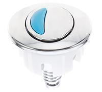 Botón de doble descarga para inodoro, botón ovalado de repuesto para tanque de agua, fácil instalación, diseño plateado elegante para uso doméstico y hotel