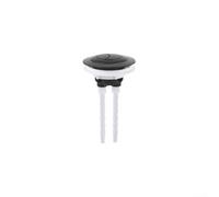 Botón de doble descarga para tanque de inodoro con parche adaptador, varios tamaños, compatible con cubierta de tanque de 38 mm, 48 mm, 58 mm, sistema de control eficiente de agua (negro)