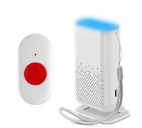 Botón de emergencia para personas mayores, inalámbrico, pulsera de llamada de emergencia, carga USB, pulsera de emergencia para personas mayores con 58 tonos de llamada, botón de emergencia para