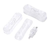 Botón de encendido/apagado de plástico transparente de 2 piezas en interruptor de cable de línea para habitación