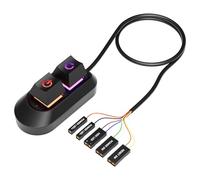 Botón de encendido de escritorio extendido con luz LED para entusiastas de los videojuegos y modificadores de computadora