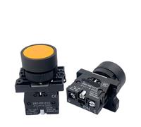 Botón de encendido de parada de emergencia - XB2 EA/ED/ES31/42 ABS Flat E Interruptor de cabeza de hongo for operaciones seguras de inicio/parada/reinicio - 1 pieza(Gold)