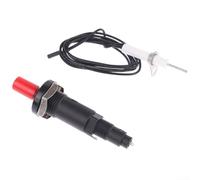 Botón de encendido piezoeléctrico de 18 mm para chimenea, parrilla de gas, estufa, sistemas de encendido con rendimiento probado en equipos de calefacción del hogar (aguja recta)