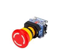 Botón de encendido y parada de emergencia de 22mm, interruptor de bloqueo automático con cabeza de seta, LA38-11ZS - Interruptor de fallo de alimentación 1NO 2NC(2NC 2PCS)