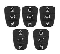 Botón de Goma, 5 Botones de Goma para Llave de Coche con Mando a Distancia de 3 Botones, Goma para Llave Inteligente de Coche para Hombre(Without Letters)