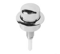 Botón de inodoro con acabado cromado para Siamp para Optima 49, válvula de descarga con operación de empuje, interruptor de tanque de descarga individual para uso doméstico en el baño (A)