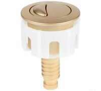 Botón de inodoro de doble descarga con tapa de tanque, interruptor de presión ABS cromado de repuesto redondo de 38 mm para cisterna de baño, incluye mecanismo de resorte de acero inoxidable (C)