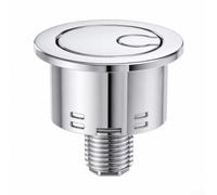 Botón de inodoro de doble descarga para Roca A822505500, botón de ahorro de agua con acabado cromado, fácil instalación para reparación de cisterna de baño, pieza de repuesto de plástico (cromo)