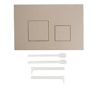 Botón de inodoro de doble descarga para WC, panel de descarga de cisterna oculta, placa de empuje de plástico, control de descarga de baño, compatible con Ge(KHAKI)